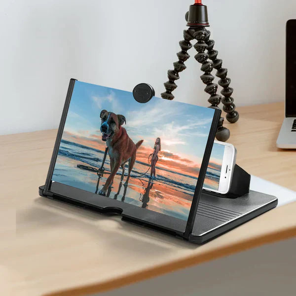 Amplificador pantalla para mejorar la experiencia de ver películas o trabajar desde casa.