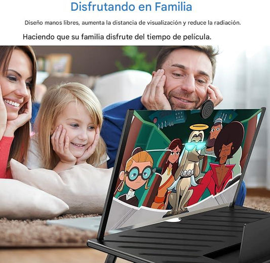 Amplificador pantalla para mejorar la experiencia de ver películas o trabajar desde casa.